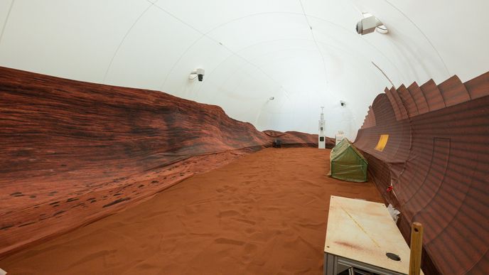 Základna experimentu CHAPEA, který zkoumá možnosti mise na Mars s lidskou posádkou