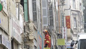 V centru francouzského Marseille se zřítily dvě několikapatrové budovy (5. 11. 2018)