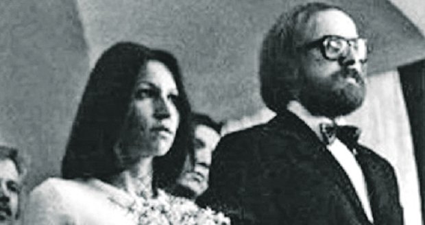 Svatba Marty Kubišové s režisérem Janem Moravcem v roce 1974