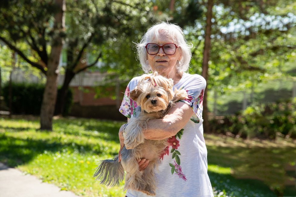 Marta Kubišová se svou milovanou fenku