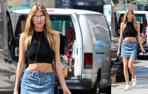 Styl podle celebrit: Jednoduchý outfit na volný čas, jak ho nosí modelka Martha Hunt