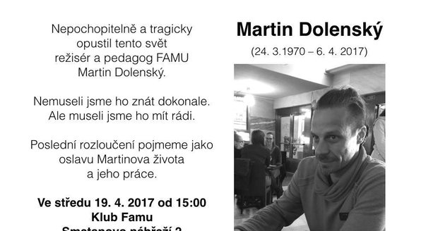 Poslední rozloučení s Martinem Dolenským