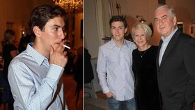 Řekli byste, že tento mladý elegán s cigaretou je mladší syn Miroslava Donutila?