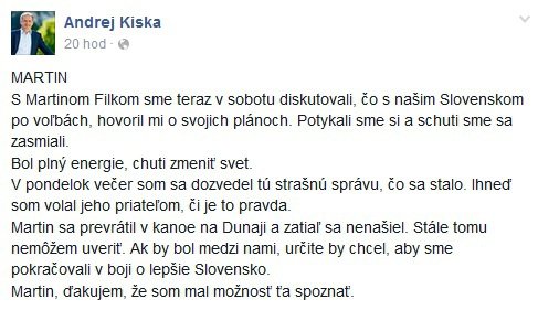 Status zdrceného prezidenta Kisky, který s mladým ekonomem mluvil nedlouho před jeho zmizením na Velikonoční pondělí.