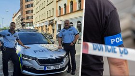 Dramatická záchrana muže v Ústí nad Labem: Visel přes balkonovou římsu, policisté ho drželi jen za ruku (vlevo: Martin Fišer a Radek Kocvera; vpravo: ilustrační foto).