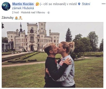 Martin Kocián požádal svou přítelkyni, kterou loni zmlátil, o ruku.