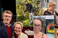 Prodloužený víkend politiků: Otužování, Cimrmani, Malá v kuchyni i zahradník Rakušan