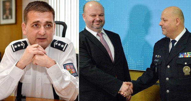 Ministr vnitra Pecina (uprostřed) rozsekl spory u policie: Červíček jako šéf prezidia končí, vrací se Lessy (vpravo)
