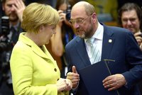 Ohrožení Merkelové: Šanci sesadit kancléřku Schulz má, uvedl průzkum