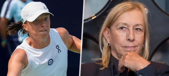 Do Swiatekové se ostře pustila vysloužilá tenisová legenda Martina Navrátilová…