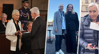 Navrátilová dostala vyznamenání: Slzy, jóga, hřbitov a první dáma! Navrátilová dostala vyznamenání: Slzy, jóga, hřbitov a první dáma!