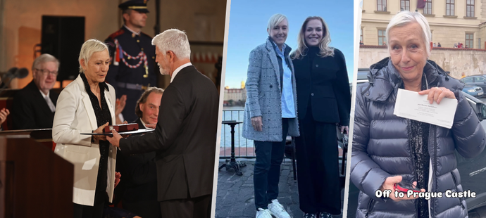 Martina Navrátilova si pobyt v Česku náramně užila.