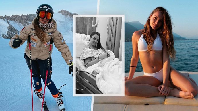 Krásná italská lyžařka Martina Peterliniová už je po operaci.