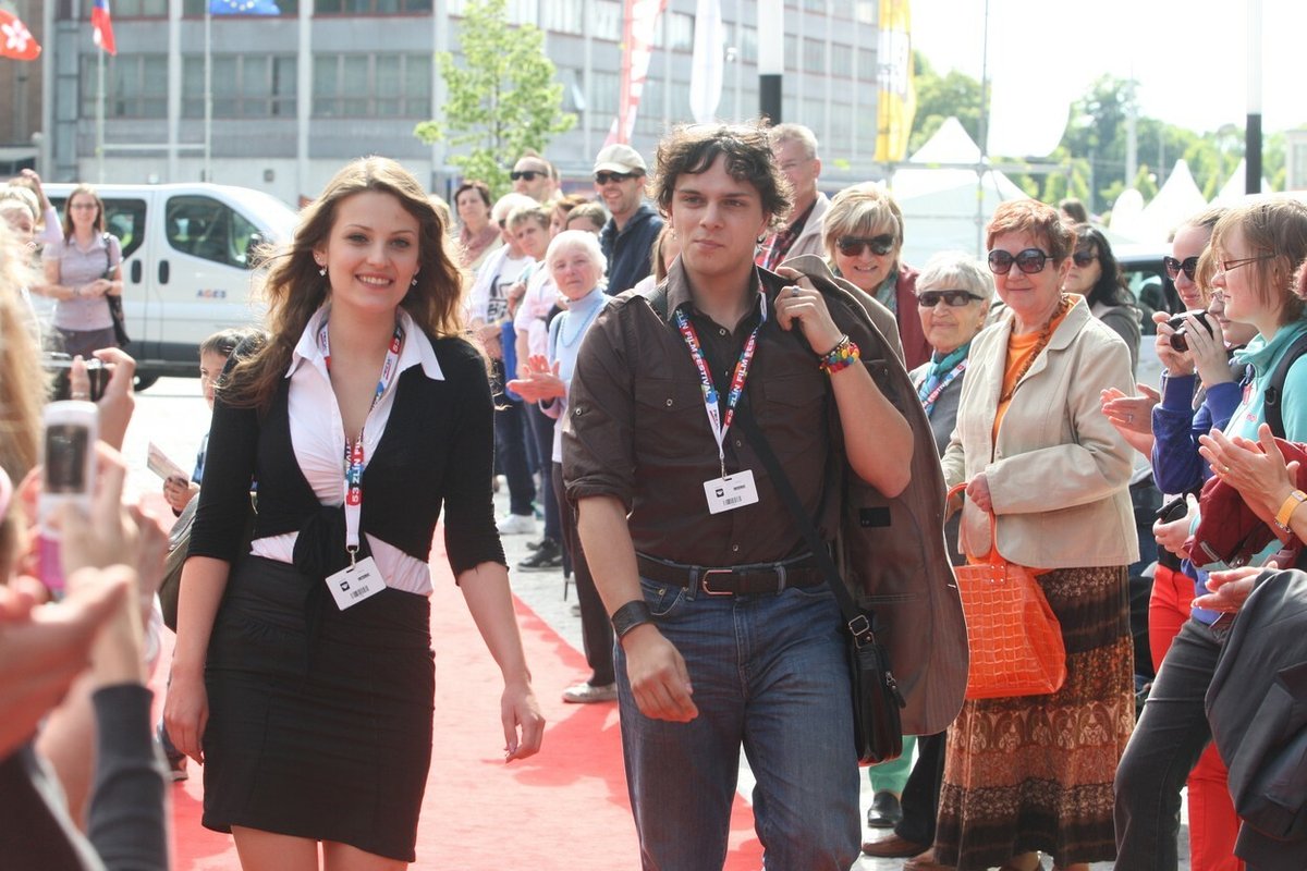 Martina Zábranská a Filip Cíl na filmovém festivalu ve Zlíně.