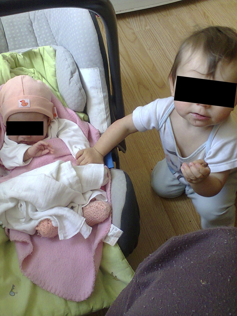 Martinka (†0,5) a Andrejka(2). Mladší z holčiček zemřela v kojeneckém ústavu a o druhou rodiče bojují.
