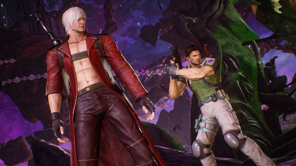 Dante a Chris Redfield bojují za Capcom.