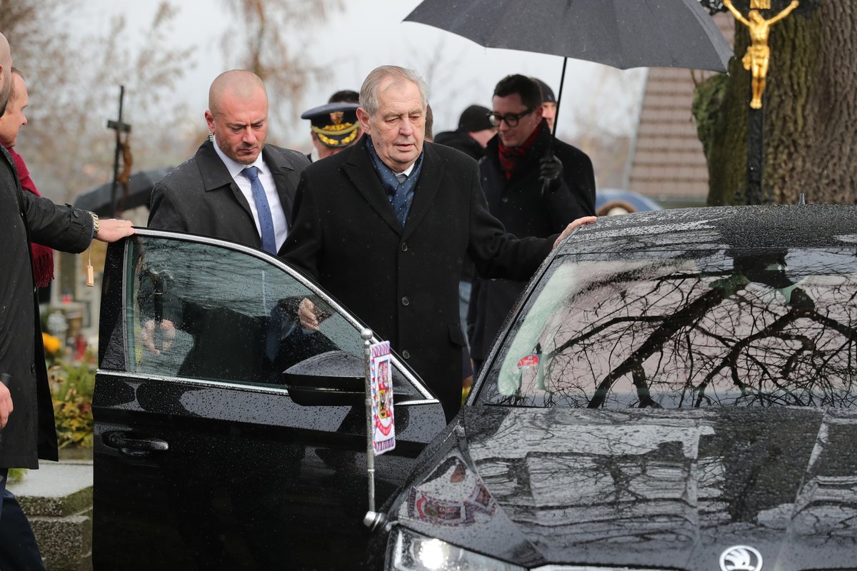 Vrchní ústavní činitelé uctili památku T. G. Masaryka: Prezident Miloš Zeman (7.3.2020)