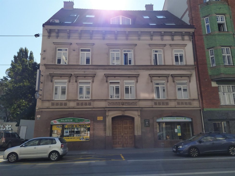 Dům na dnešní třídě Milady Horákové v Brně, kde bydlel Masaryk předtím, než jej vyloučili z gymnázia.