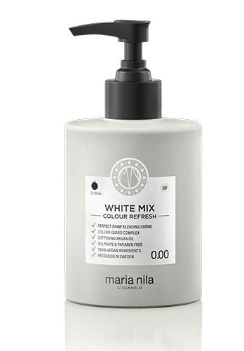 Maska bez barevných pigmentů Maria Nilla Colour Refresh, odstín White Mix, 699 Kč (300 ml). Koupíte na www.bezvavlasy.cz.