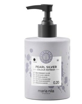 Maska s barevnými pigmenty Maria Nilla Colour Refresh, odstín Pearl Silver, 699 Kč (300 ml). Koupíte na www.bezvavlasy.cz.