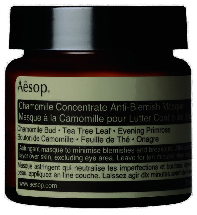 Protizánětlivá maska s heřmánkem Chamomile Concentrate Anti-Blemish Mask, Aesop, 960 Kč, www.ingredients-store.cz