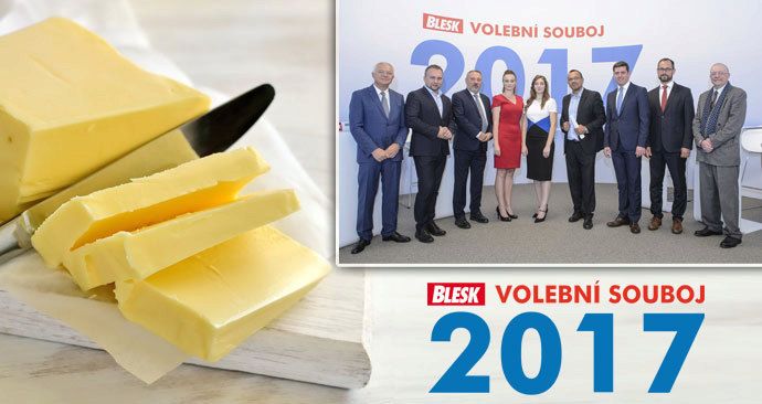 Zlevní máslo. Politici se dohadovali v Blesk volebním souboji 2017