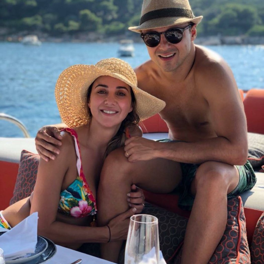 Felipe Massa se svou manželkou