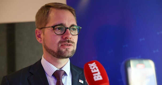 Předseda TOP 09 Matěj Ondřej Havel na sněmu TOP 09 (8. 11. 2025)