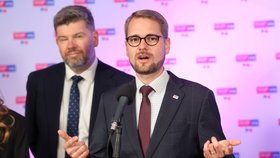 Předseda TOP 09 Matěj Ondřej Havel na sněmu TOP 09 (8. 11. 2025)