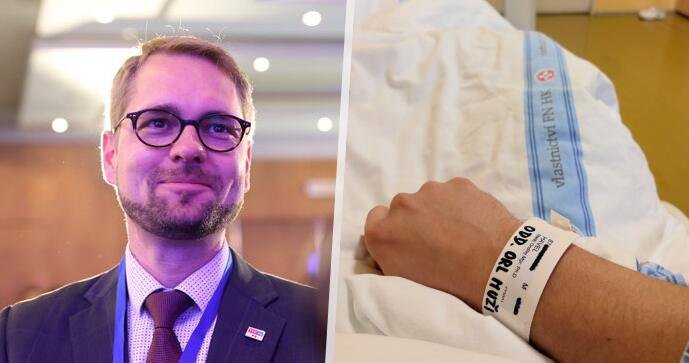 Matěj Ondřej Havel v nemocnici.