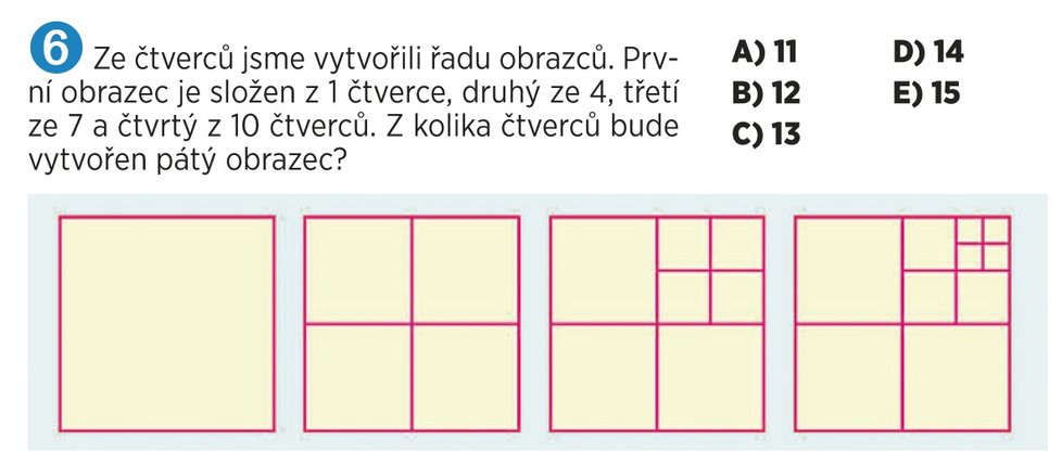 Příklady z testu určeného pro 4. a 5. třídu.