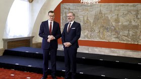 Společné jednání české a polské vlády v Praze: Petr Fiala a Mateusz Morawiecki (3.6.2022)