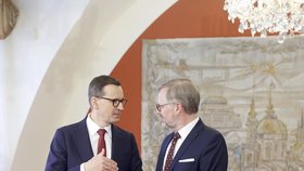 Společné jednání české a polské vlády v Praze: Petr Fiala a Mateusz Morawiecki (3.6.2022)