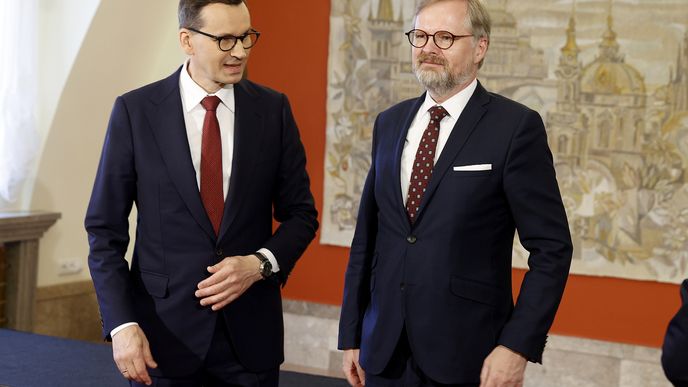 Společné jednání české a polské vlády v Praze: Petr Fiala a Mateusz Morawiecki (3.6.2022)