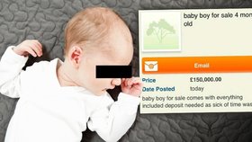 Matka na internetu prodávala vlastního čtyřměsíčního syna. Prý šlo o vtip.