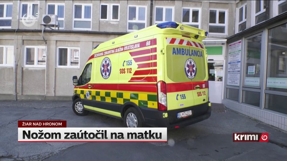 Matku v Žiaru nad Hronom napadl její třináctiletý syn a pobodal ji.