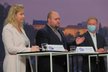 Debata Blesku o penzích a sociálních službách (29. 9. 2020): Zleva Michaela Matoušková (STAN), Filip Zachariáš (KSČM) a Vítězslav Schrek (ODS)