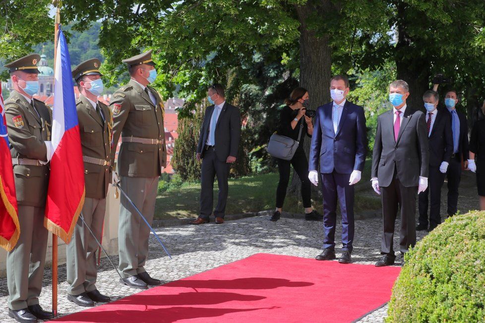 Návštěva slovenského premiéra v Česku: Igor Matovič a Andrej Babiš (3. 6. 2020)