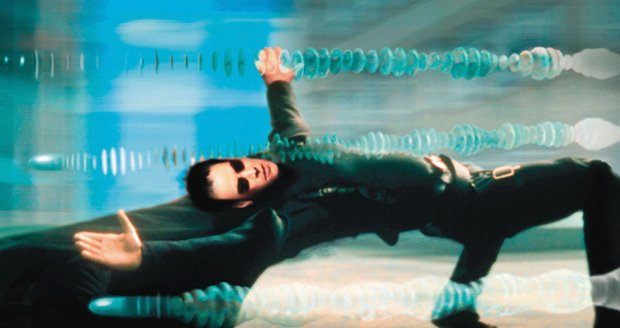 Keanu Reeves jako Neo ve snímku Matrix