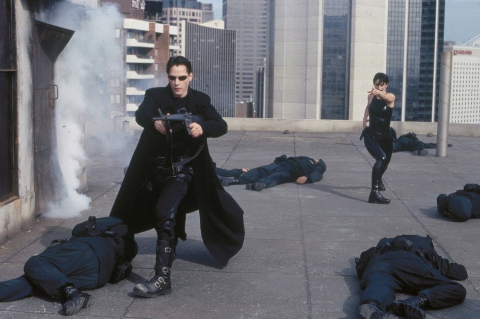 Keanu Reeves jako Neo ve snímku Matrix