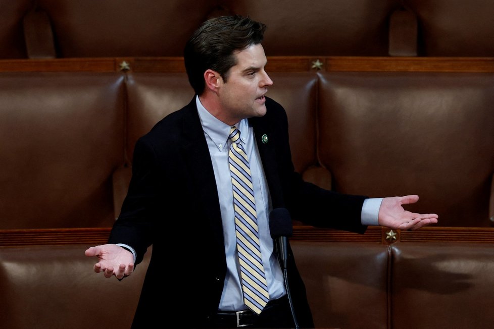 Matt Gaetz, jeden z odpůrců Kevina McCarthyho v Republikánské straně.