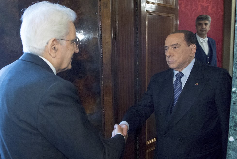 Italský prezident Mattarella se sešel se Silviem Berlusconim