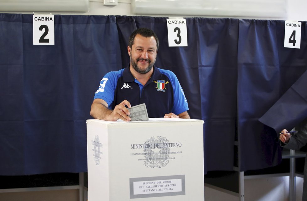 Eurovolby 2019: Italský vicepremiér a ministr vnitra Matteo Salvini
