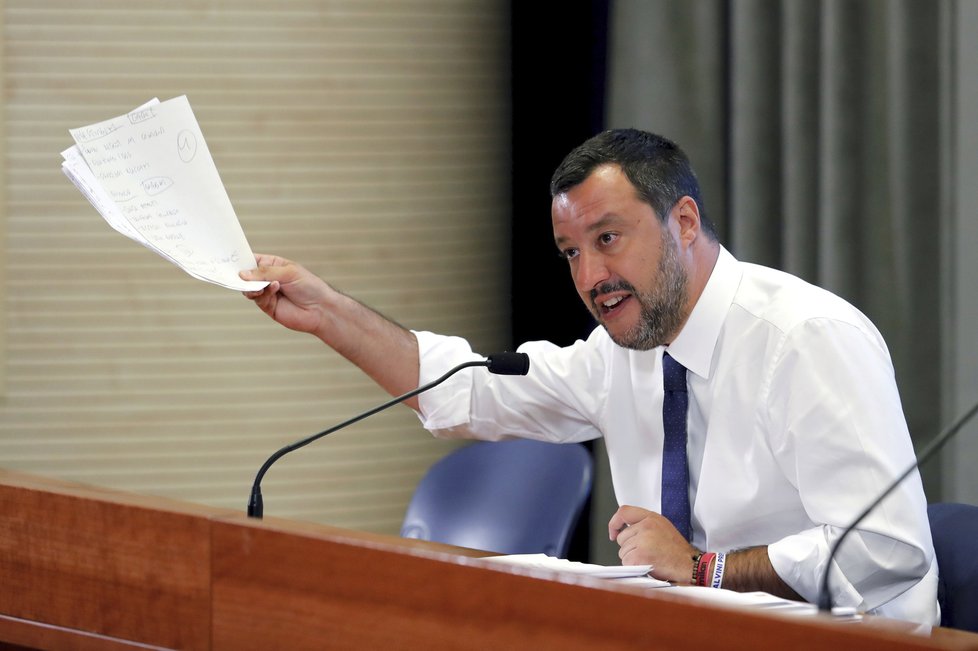 Italský exministr vnitra Matteo Salvini