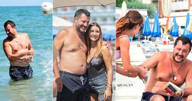 Ministr vnitra brázdí italské pláže a „nahání“ voliče. „Není to dovolená,“ tvrdí Salvini
