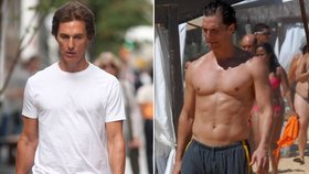 Vypracovaná postava herce Matthew McConaughey je pryč. Herec začal drasticky hubnout kvůli filmové roli