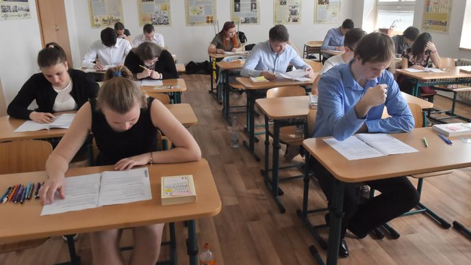 Maturitní zkoušky v roce 2018.