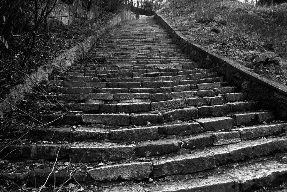 Neblaze proslulé schody smrti v Mauthausenu.