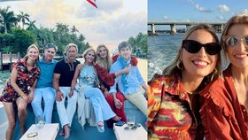 Tereza Maxová v Americe navštívila na Floridě svou kamarádku Karolínu Kurkovou.