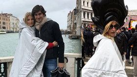 Tereza Maxová s manželem v Benátkách
